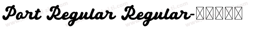 Port Regular Regular字体转换